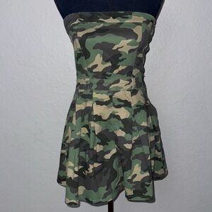 Camouflage Strapless Dress